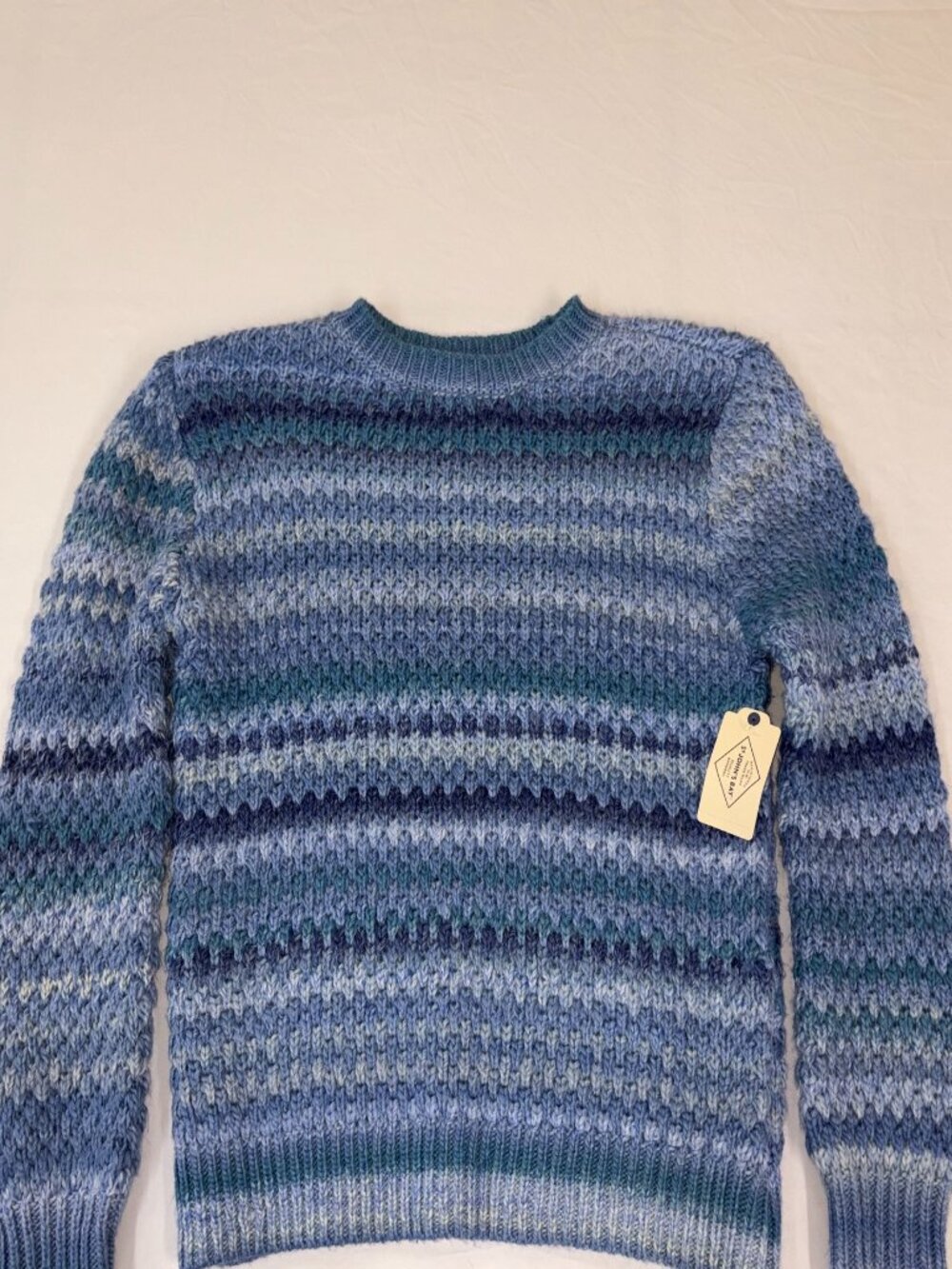 "St .Johns Bay" Womens Blue Ombre Chunky Knit Pullover Sweater Size M